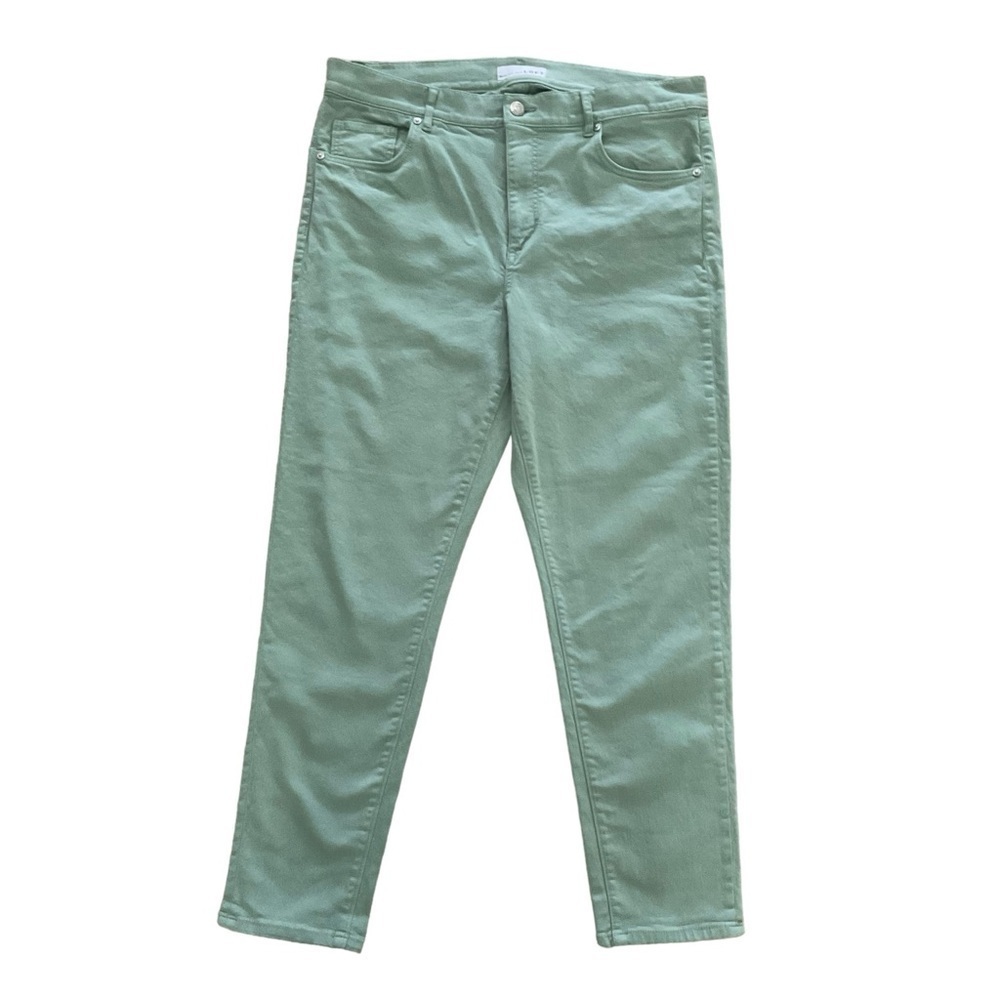 LOFT Mint Green High Rise Skinny Crop Pants -‎ Size 12